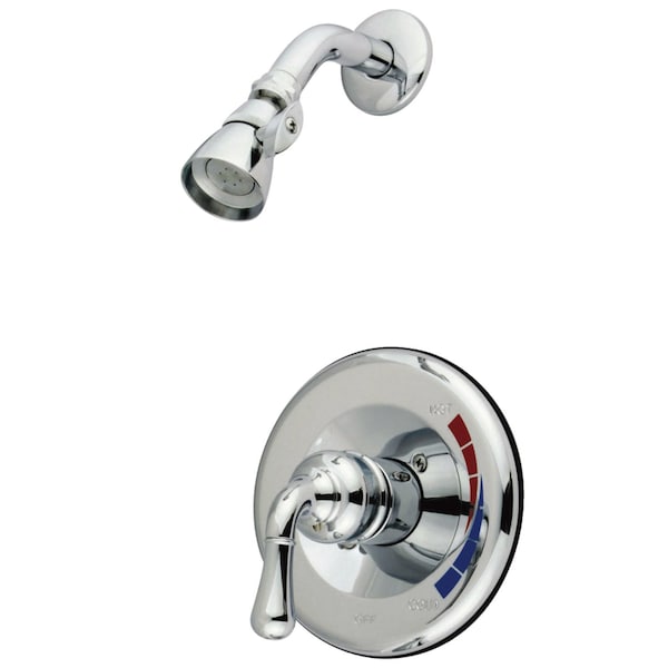 Shower Faucet, 2, Wall Mount, Polished Chrome